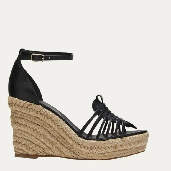 Altuzarra Black Espadrille Wedge Sandals - Picture 3 of 7